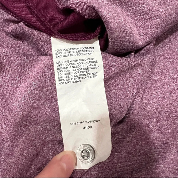 PGA Tour Maroon Stripe Short sleeve size Large Polo - Picture 6 of 10